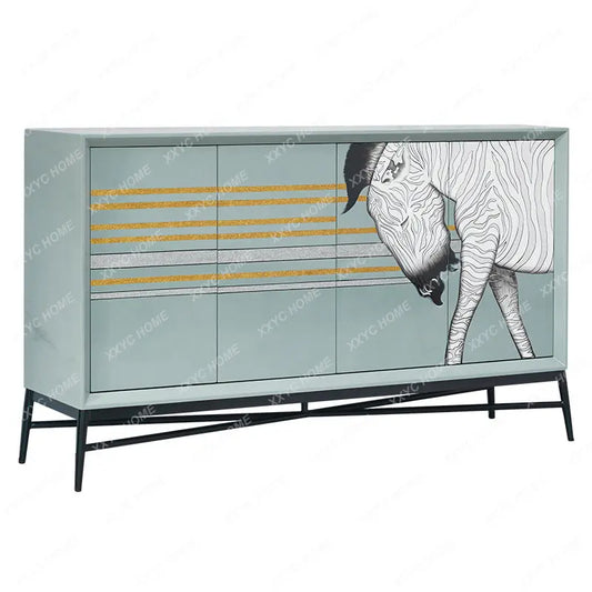 Entrance Cabinet Modern Minimalist Living Room Storage Painted Art Decoration Room Dining Cabinet