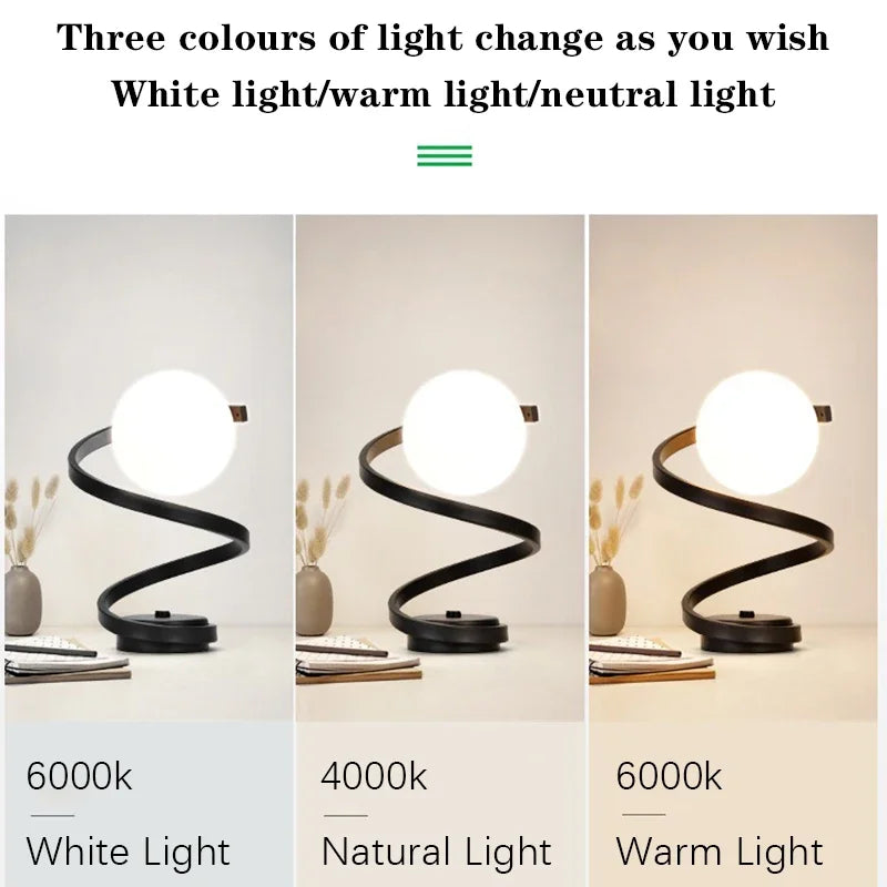 Nordic LED Table Lamps Indoor Lighting Switch Button Bedroom Bedside Living Room Restaurant Home Decoration Retro Glass Desk Lam