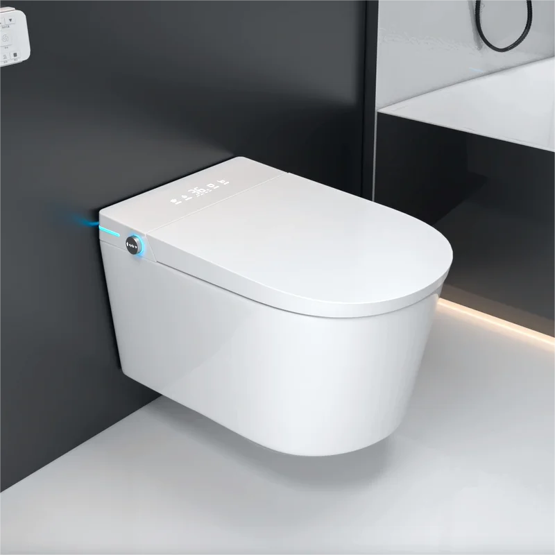 Concealed Cistern Wall Hang WC Toilet Bowl Bathroom Automatic Tankless Intelligent  Mounted Smart