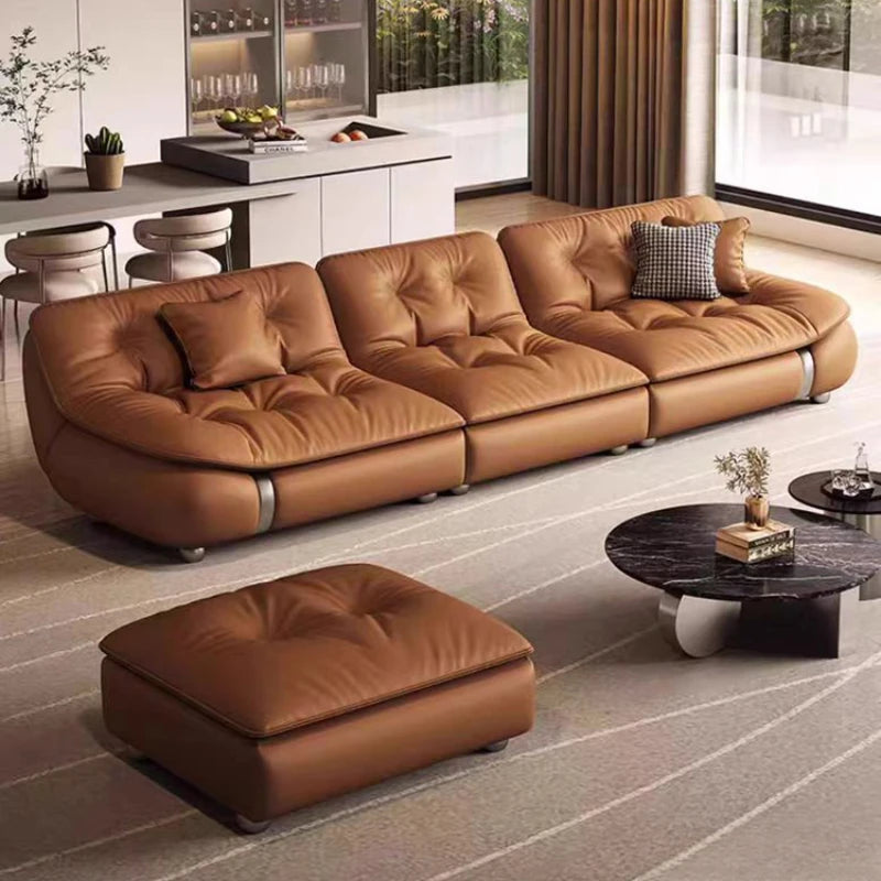 New Arrival Living Room Sofas Modern Luxury Italian Lounge Sofa Puff Modern Loveseat Divani Da Soggiorno Furniture Couch