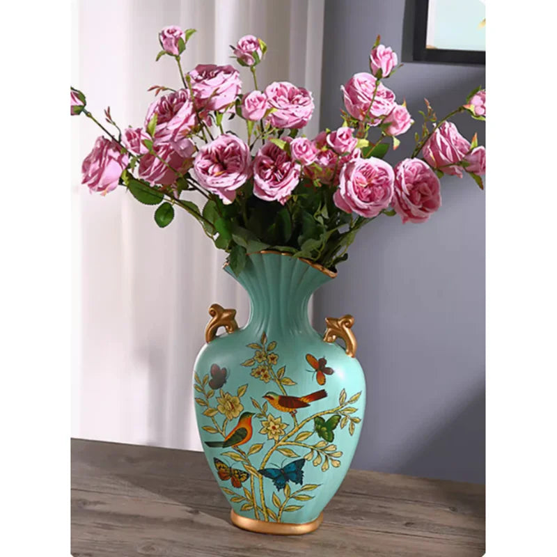 Height 50cm Retro Style Originality Vase Landing Large Size Flower Arrangement Luxurious Ornaments Home Furnishings Decorate