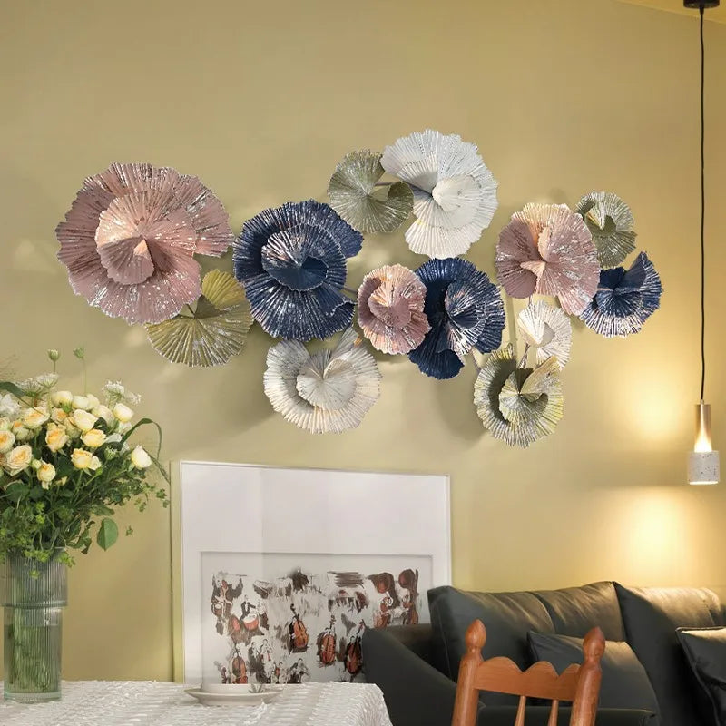 Three-dimensional Flower Wall Hanging Living Room Background Wall Decorative Art Sofa Wall Decoration