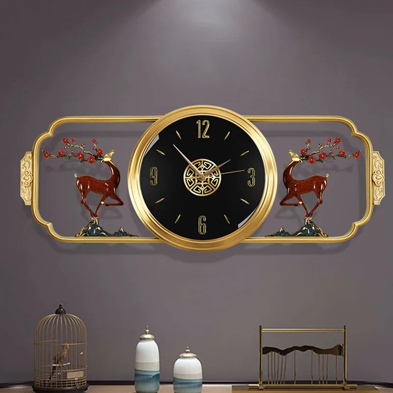 Digital Art Mural Wall Clocks Luxury Big Size Kitchen Modern Wooden Interior Clock Wall Aesthetic Reloj De Pared Wall Decor