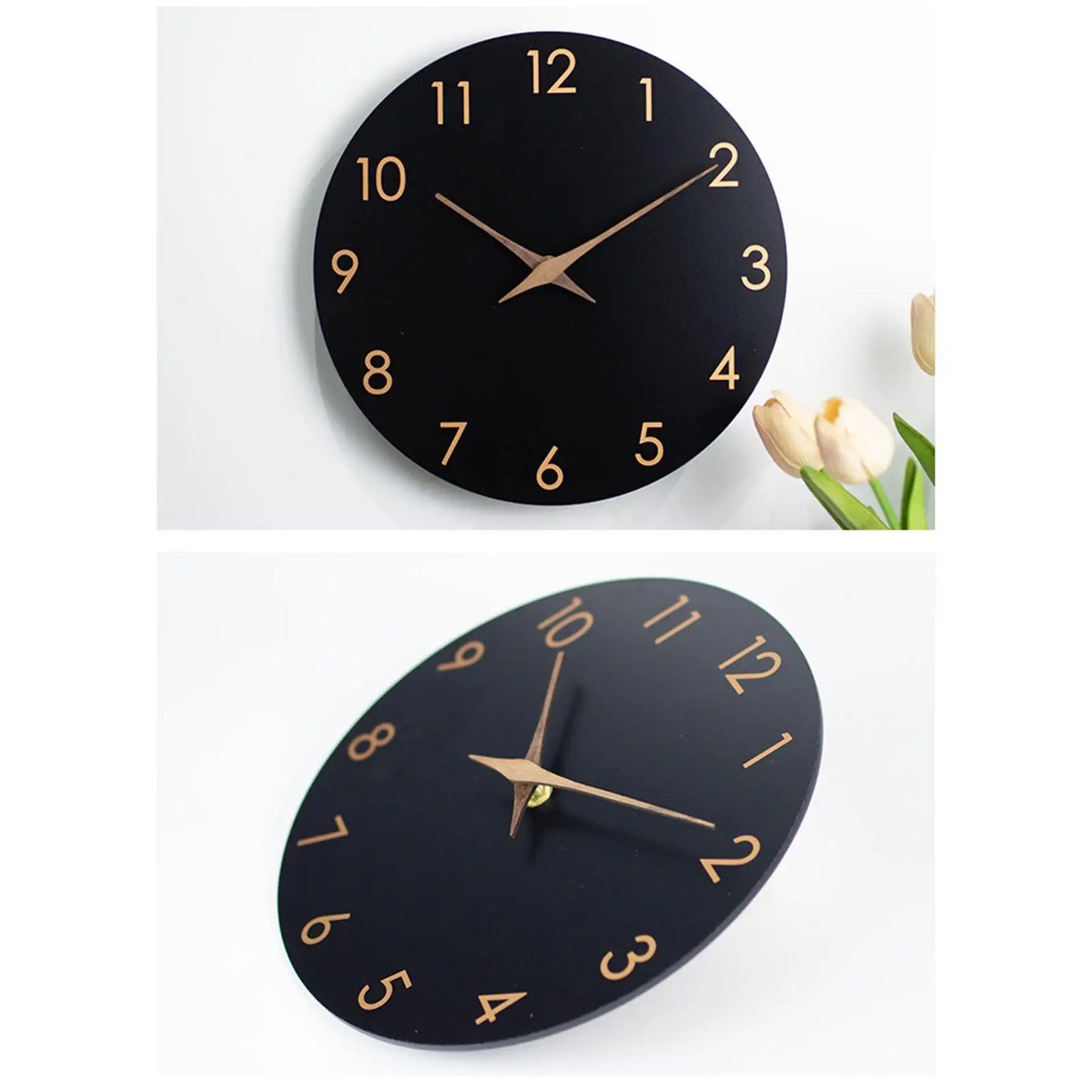 Wall Clock Minimalist No Ticking Modern Quiet 10inch Decorative Wall Clock