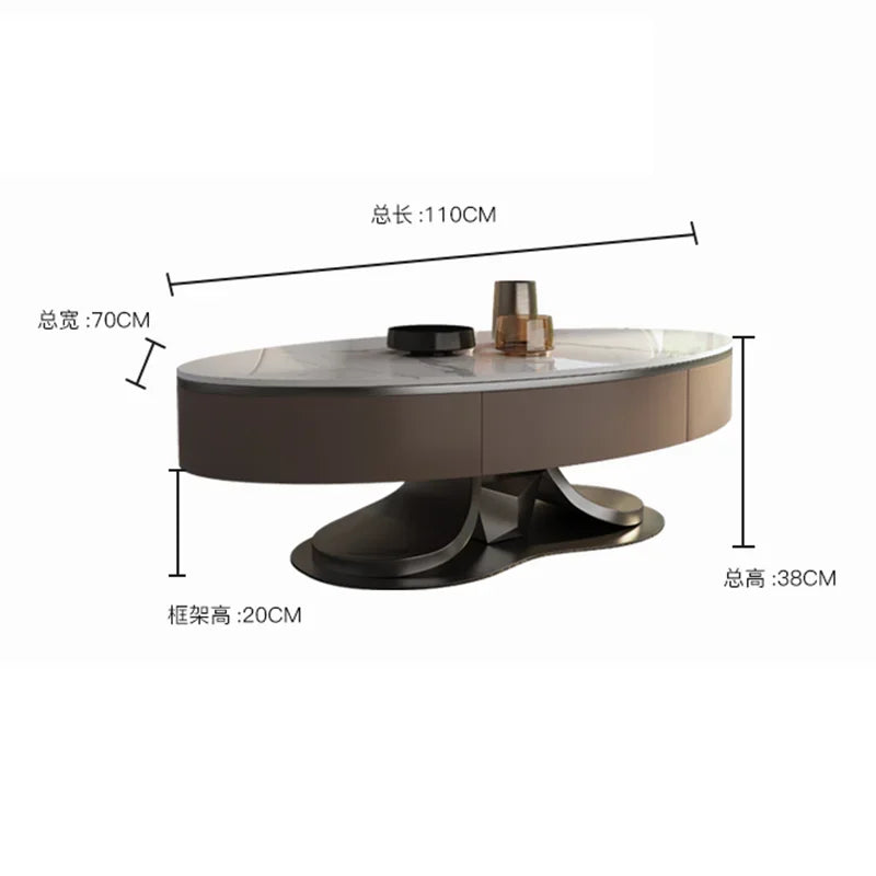 Premium Oval Book Coffee Tables Base Nordic Modern Hall Coffee Table Dining Dressing Sedentary Kaffee Tische Home Furniture