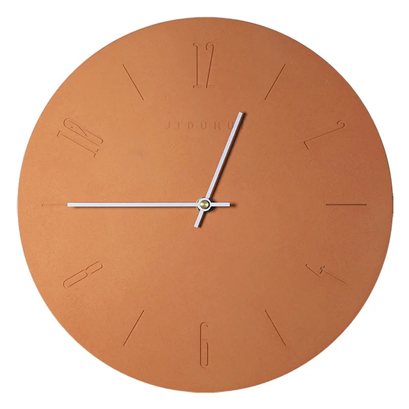 Luxury Modern Wall Clock Design Unique Orange Numbers Industrial Digital Clock Minimalist Relogio De Mesa Living Room Decoration