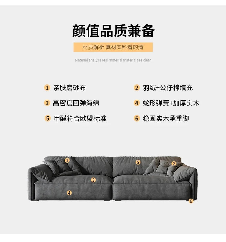 Nordic Living Room Waterproof Sofa Pillows Wood Relax Cheap Adults Arm Couch Lounge Luxury Loveseat Divano Living Room Furniture