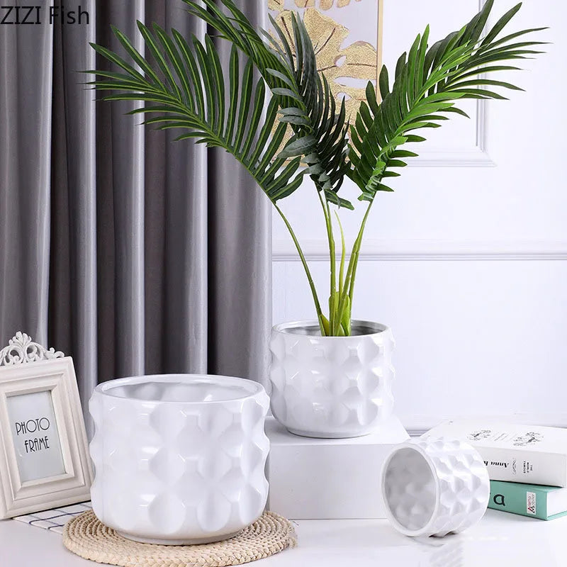 Modern Design Minimalist Ceramic Vase Flower Pot Potted Plants Decorative Flower Arrangement Desk Decoration Porcelain Vases