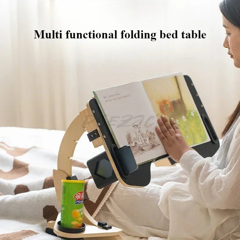 Home Lazy Bed Dining Table Dormitory Study Folding Office Desk Multi Functional Notebook Learning Tool