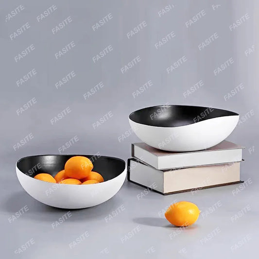 Modern minimalist ceramic fruit bowl ornaments villa sample room hotel coffee table desktop restaurant soft decorations