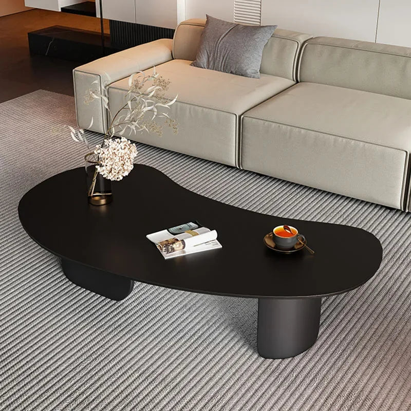 Clear Modern Coffee Tables Irregular Black Low Hotel Nordic Coffee Table Living Room Apartamento Mesa Auxiliar Furniture