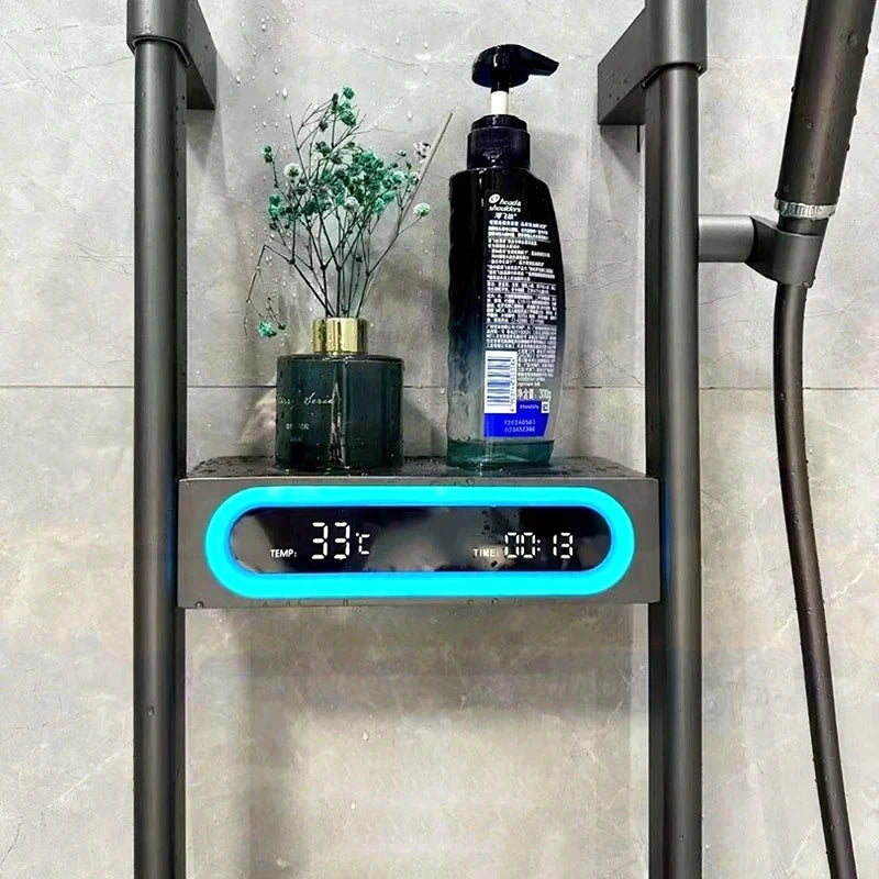 2024 NEW Luxury Rainfall Shower System Bathroom Smart Digital Display Rotatable Pressurized Shower Head Rain Shower Faucet Set