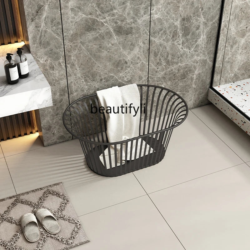 Modern Minimalist Storage Dirty Clothes Basket Nordic Style Storage Basket Collect Clothes Light Luxury Laundry Basket