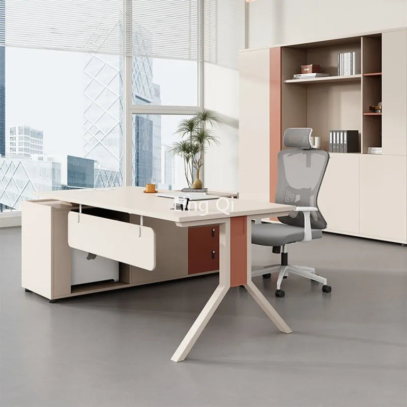 L Shaped Reception Office Desk Small Vanity Light Luxury Conference Computer Desks Cute Organizer Mesa Escritorio Home Furniture