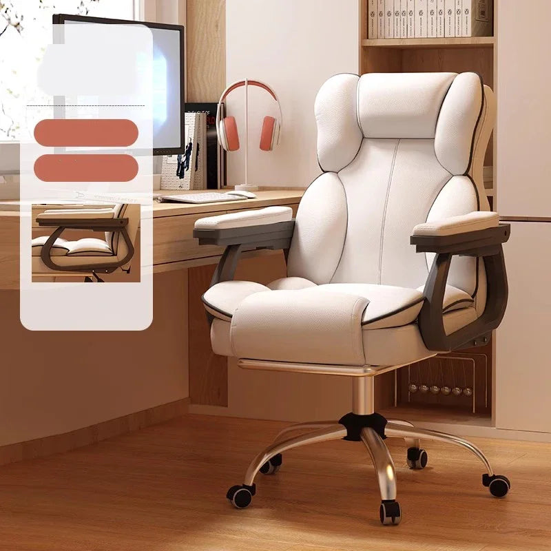 Comfort Office Chair Luxury Leisure Gaming Pillow Organizer Simple Modern Office Chair Bedroom Head Support Silla Home Furniture