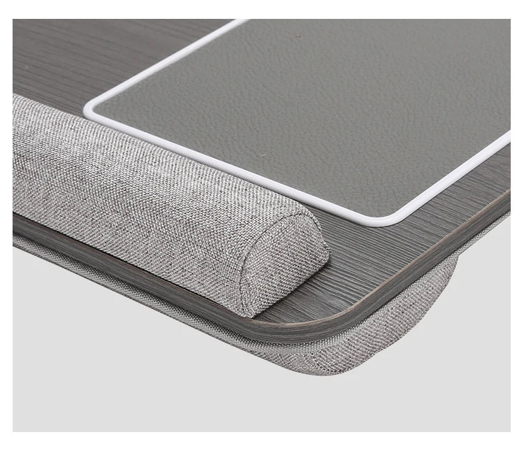 Multi Purpose Laptop Desk Leg Table Design of Double Groove Anti Slip Bar Embedded Mouse Pad Use with Sofa Bedroom Portable