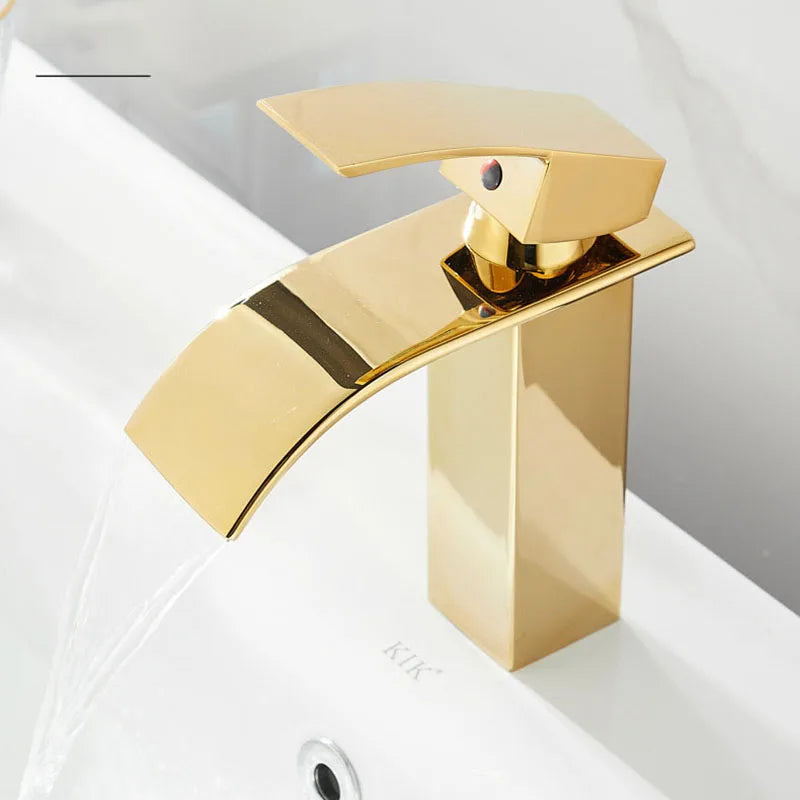 Gold Nordic Kitchen Mounted Bathroom Sink Faucets Basin Faucet Modern Minimalist Bathroom Wash Basin Mixer Water Tap