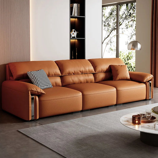 Modern Leather Sofas Living Room European Luxury Sectional Sofas Modular Design Divano Soggiorno Di Lusso Home Decoration