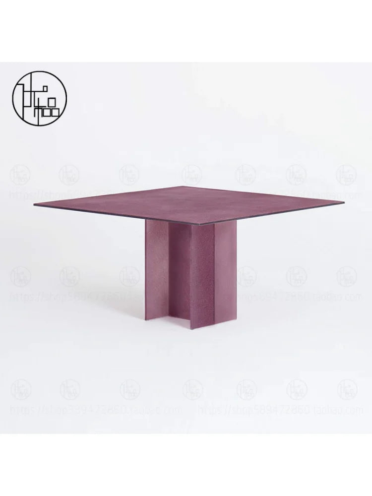 Modern Minimalist Acrylic Scrub Purple Dining Table Square Small Apartment Home Negotiation Eight-Immortal Table home decor