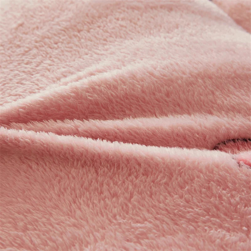 Thickened Winter Blanket Quilt Lamb Wool Double Layer Thick Warm Blanket 150/180/200 Comforter Throw Blankets for Beds