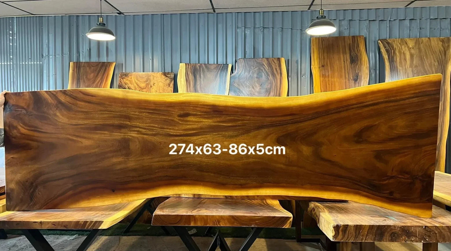 Solid Wood Dining Table Large Luxury Modern, Large Plank Coffee Table, Boss Table, Office Table, Dining Table, Customizable