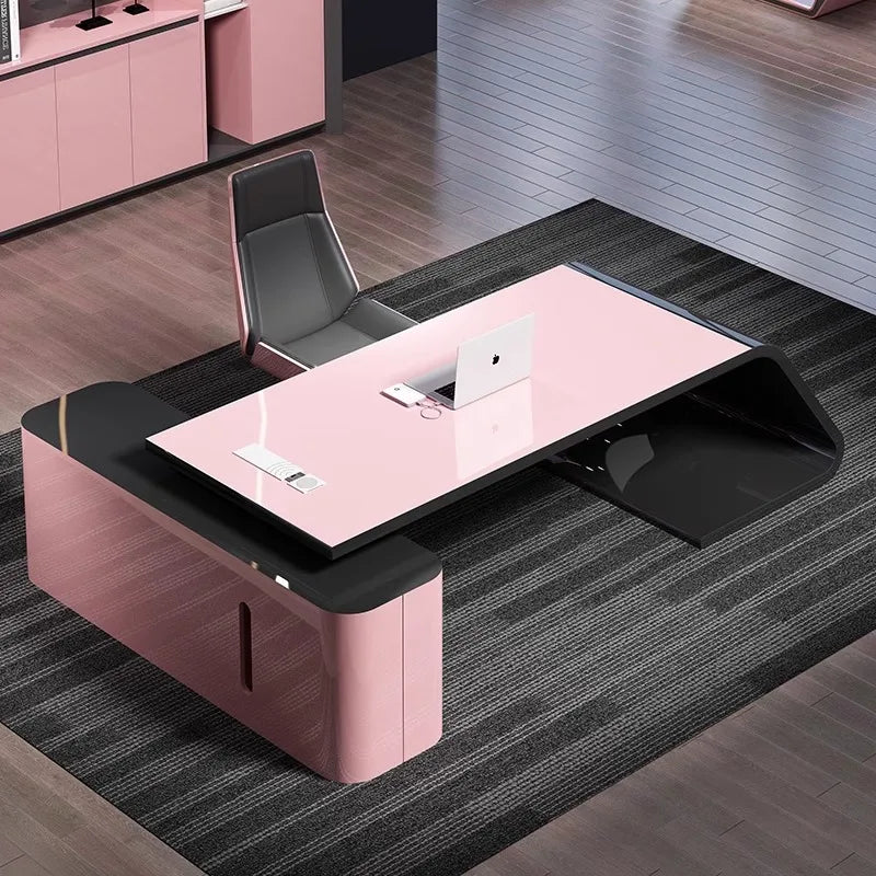 L Shaped Vanity Office Desk Study Girl High Quality Unusual Computer Desks Cute Executive Escritorio Oficina Modern Furniture