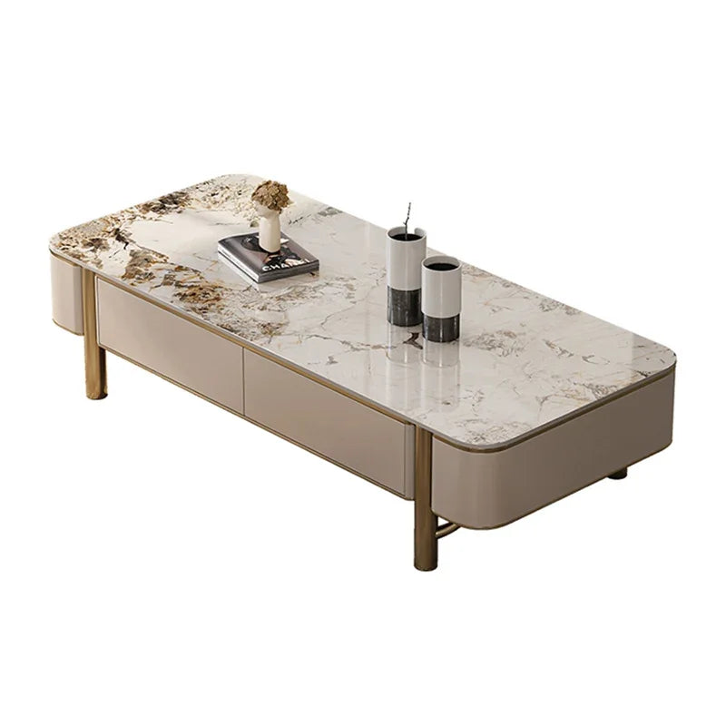 Premium Square Nested Coffee Tables Modern Glam Makeup Dressing Coffee Table Living Room Console Muebles Living Room Furniture