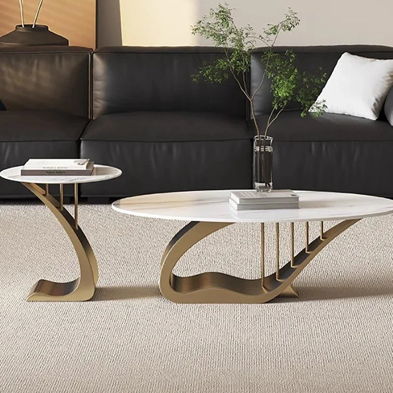 Nordic Side Table Center Modern Coffee Tables Living Room Round Makeup Aesthetic Outdoor Stainless Table Basse Home Furniture