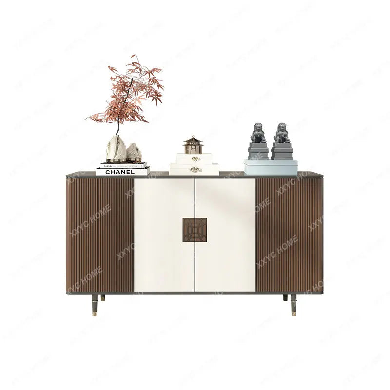 Creative Entrance Cabinet Light Luxury Home Decoration Modern Minimalist Hall Cabinet Art Solid Wood Sideboard