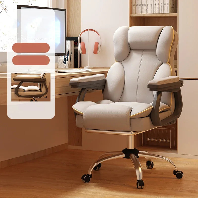 Comfort Office Chair Luxury Leisure Gaming Pillow Organizer Simple Modern Office Chair Bedroom Head Support Silla Home Furniture