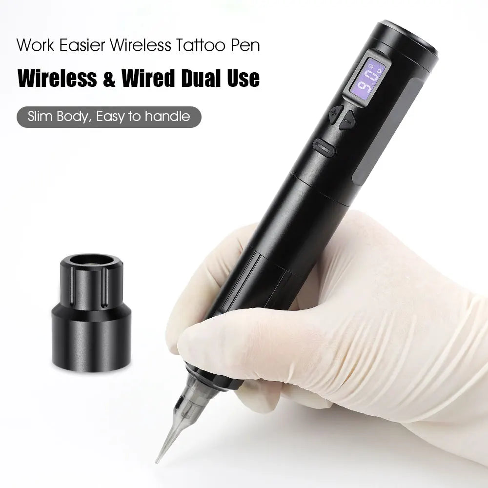 Professional Wireless Tattoo Machine Rotary Tattoo Pen Original German Motor 900mAh Battery Fast Charge Stroke 3.5mm