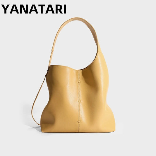 YANATARI Female genuine leather bag large capacity handbags shoulder bag big tote bags for women shopping bag large Luxury bag