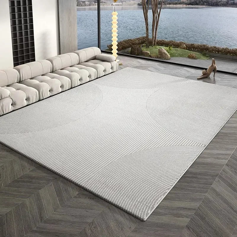 Grey Stripe Decoration Carpet Light Luxury Living Room Rugs Minimalism Bedroom Decor Floor Mat Large Size Lounge Rug 160x230cm