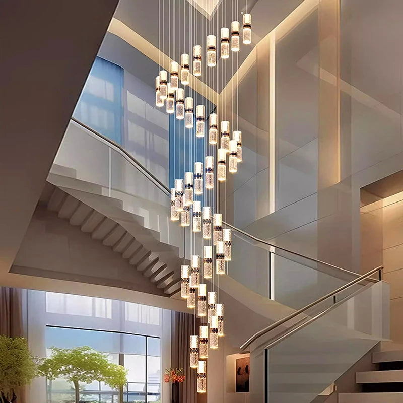 Modern home decoration crystal chandelier, stair Pendant lamp, living room Pendant lights, interior lighting