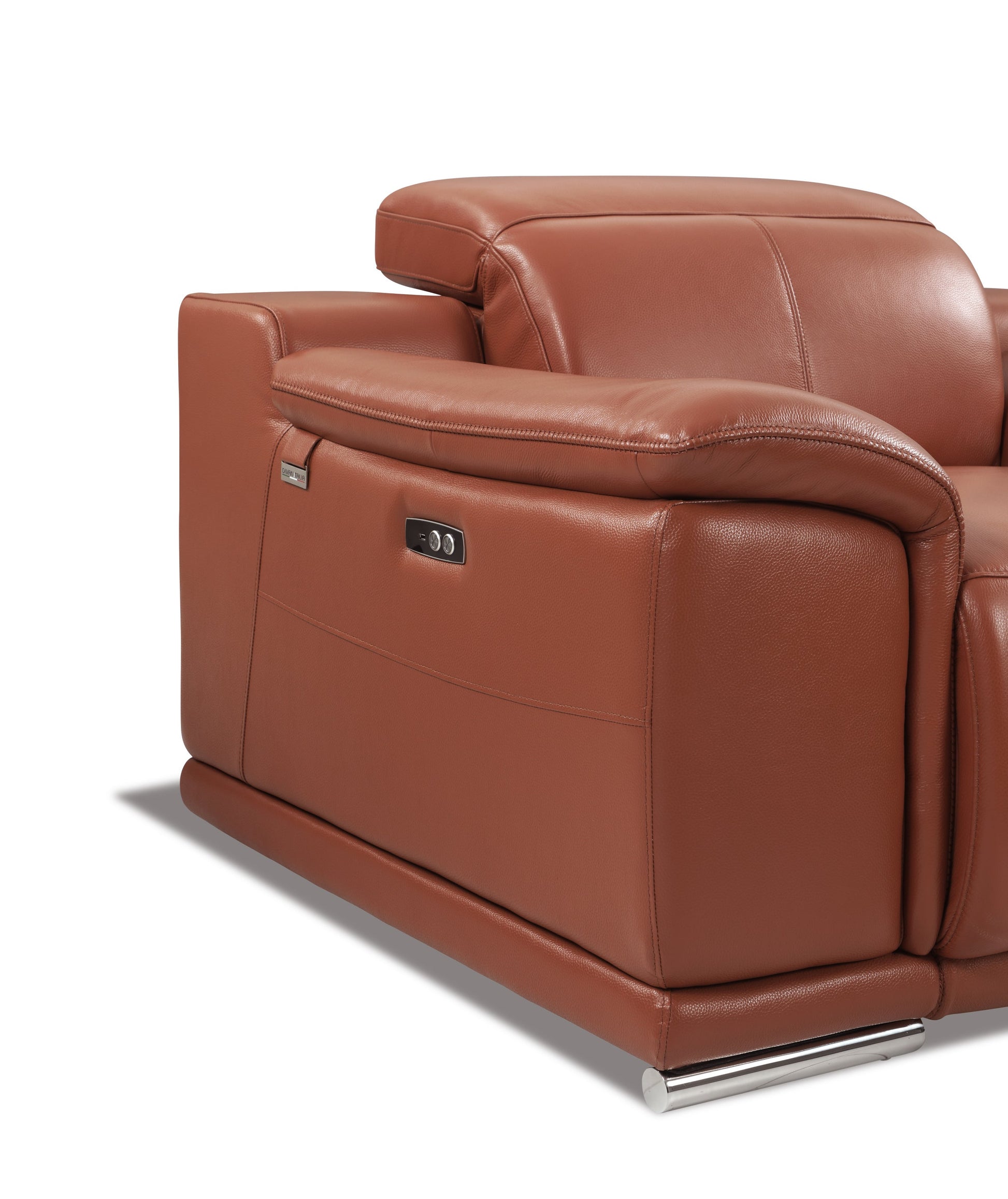 Genuine Italian Leather Power Reclining Sofa-4