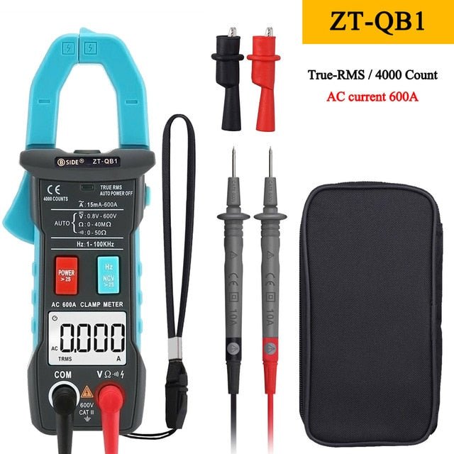 Digital Clamp Meter 600A Current True RMS Smart Plier ammeter Auto Rang 6000 Multimeter DC AC Voltage Hz Ohm NCV Tester-5