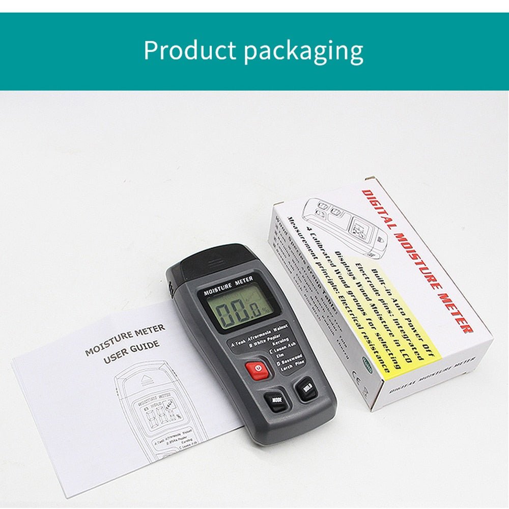 Digital Wood Moisture Meter EMT01 Professional 0~99.9% Timber Hygrometer Portable Tool LCD Display Timber Damp Detector-4