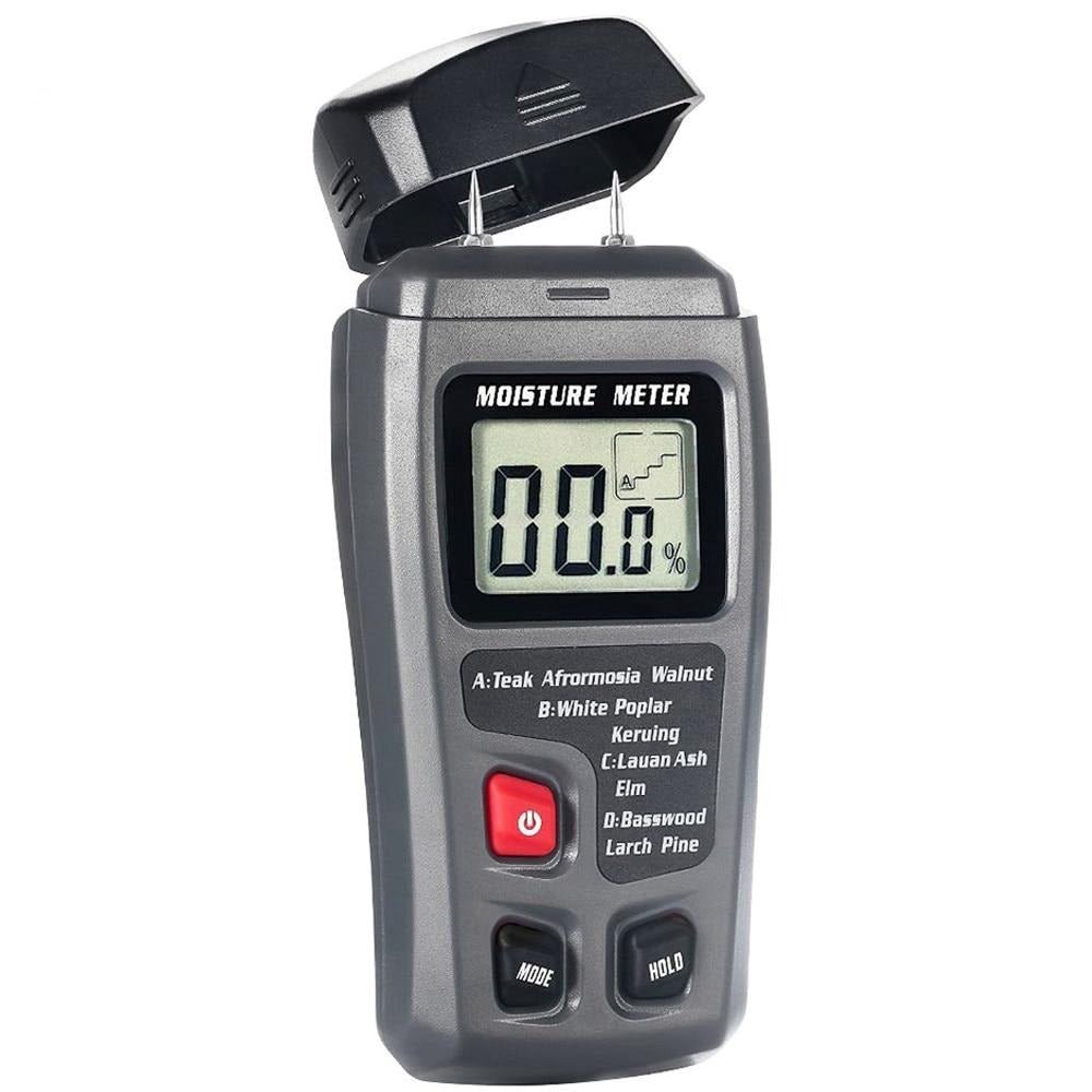 Digital Wood Moisture Meter EMT01 Professional 0~99.9% Timber Hygrometer Portable Tool LCD Display Timber Damp Detector-0