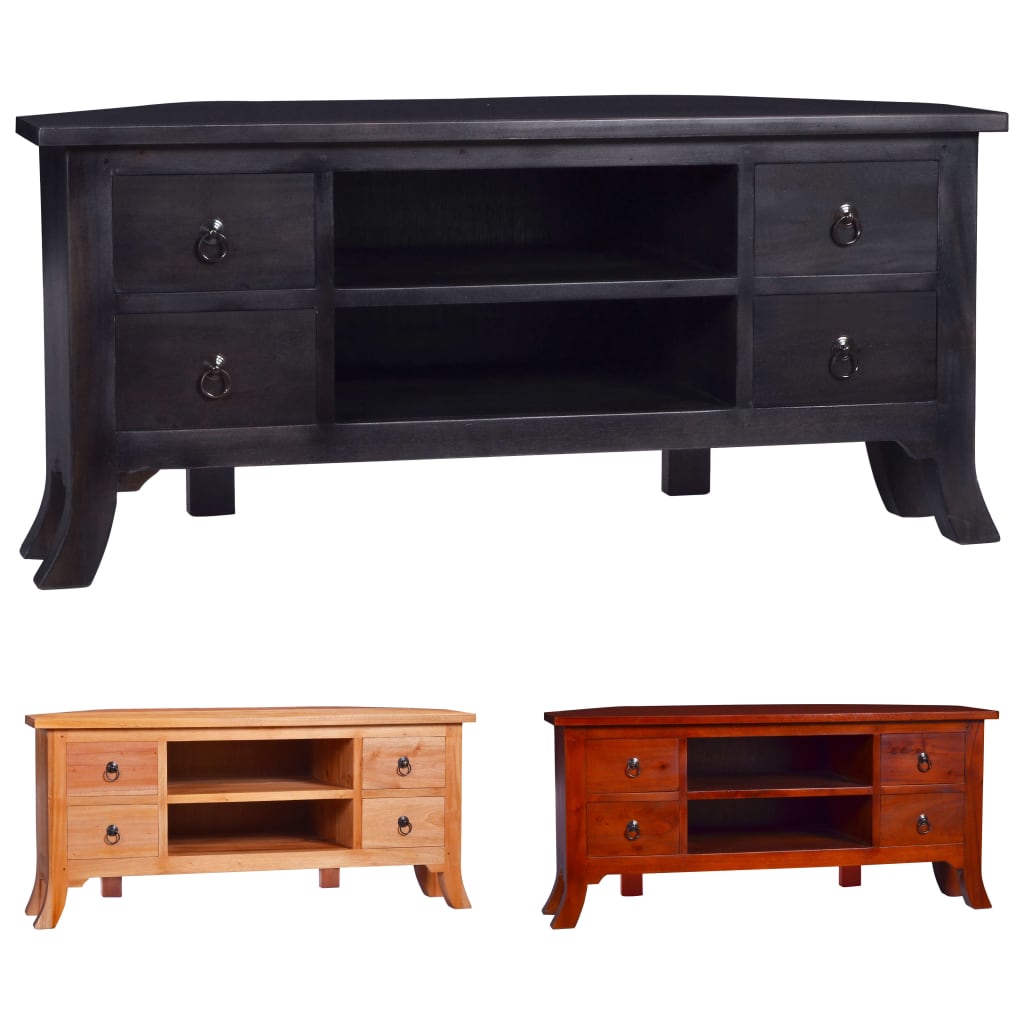 vidaXL TV Stand TV Unit Sideboard TV Console Media Unit Solid Mahogany Wood-5